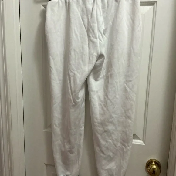 Rue 21—White Size M Polyester/Cotton Sweatpants/Joggers w/Black 'BOSS GIRL' Text - Picture 2 of 8